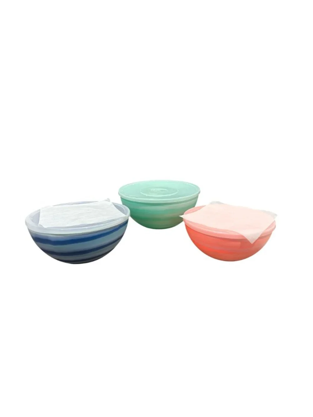 Sun Squad Packable Serving Bowl Set With Lids BPA-Free Dishwasher-Safe 3-Piece M